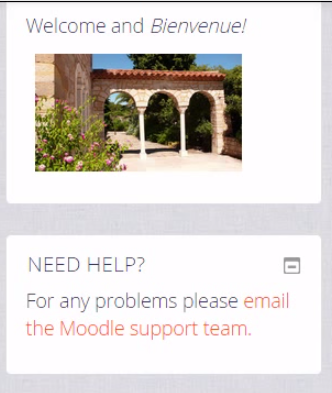 Two HTML blocks from https://learn.moodle.net